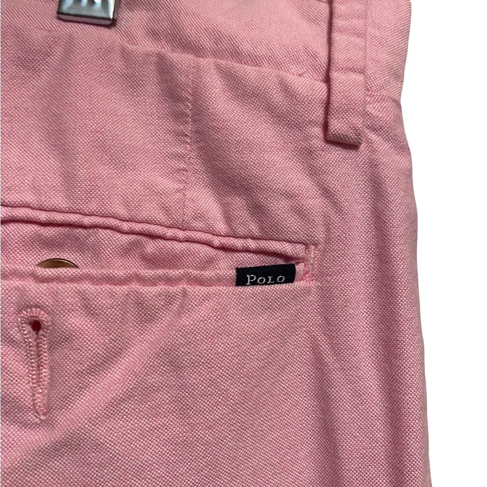 Polo Ralph Lauren Chino Shorts Men 35 Classic Fit Pink Flat Front Casual Preppy